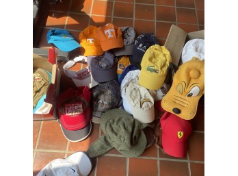 Large Group of Baseball Hats