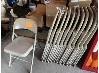 Twelve Metal Folding Chairs