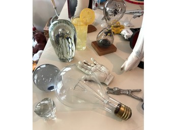 Group of Glass Table Items