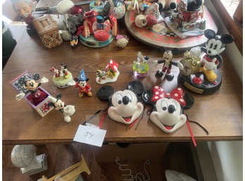 Mickey Mouse Alarm Clock with Large Group of Mickey Mouse Figures