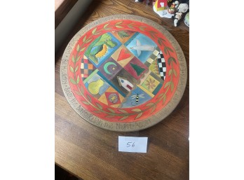 Carved and Painted Lazy Susan