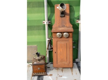 Two Old Telephones.
