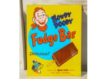 Howdy Doody Fudge Bar Tin Sign.