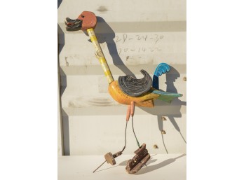 Vintage Wooden Bird Lawn Ornament.