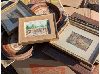 Collection Of Artwork And Frames.