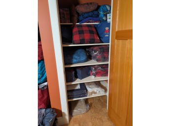 Closet of Blankets and Bed Linens.
