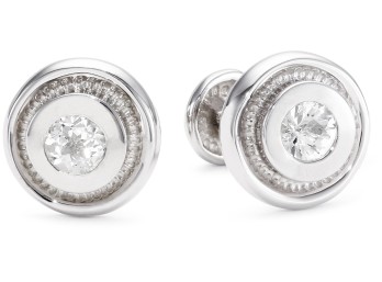ROTENIER Sterling Silver White Topaz Cufflinks - $595.00