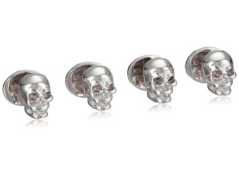 ROTENIER Sterling Silver Skull Stud Earrings $395.00