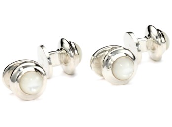 ROTENIER Sterling Silver Mother-of-Pearl Stud Earrings $595.00