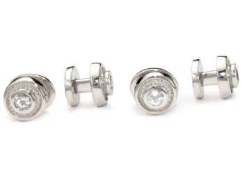 ROTENIER Sterling Silver White Topaz Stud Earrings $745.00