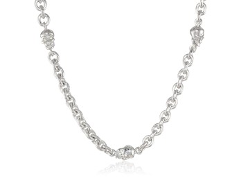 ROTENIER Silver Skull Necklace $1950.00