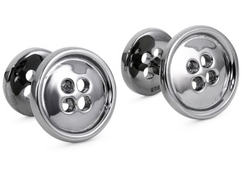 ROTENIER Black Cuff Links - Rhodium Plated - $345.00