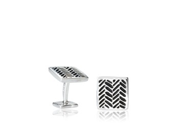 Rotenier Sterling Silver Herringbone Cufflinks $345.00