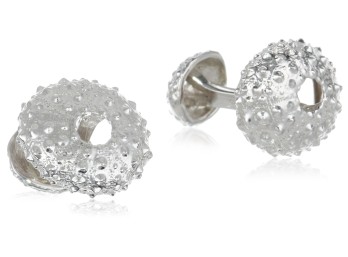 ROTENIER Silver Sea Urchin Cufflinks - $395.00