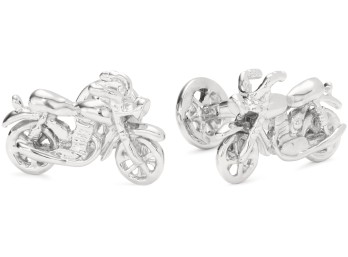 ROTENIER Silver Motorcycle Cufflinks - $345.00