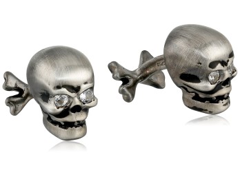 ROTENIER Black Skull Cufflinks $595.00