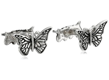 ROTENIER Silver Butterfly Cufflinks