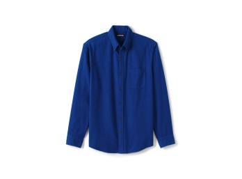 Four Lands End Mens Flannel Shirt Cool Cobalt XX-Large