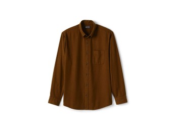 Four Lands End Flannel Shirt Rich Saddle XX-Large