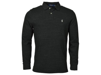 Polo Ralph Lauren Mens Classic Fit Black Long Sleeve Mesh Polo XXL