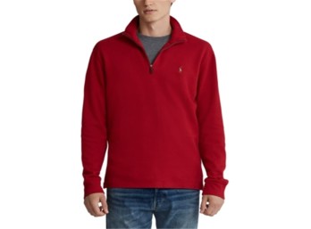 Polo Ralph Lauren Half Zip Cotton Sweater XXL Red
