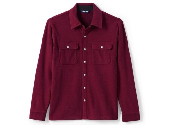 Lands End Dark Red Shirt Jacket XXL Casual Look