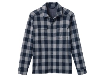 Lands End Blue Buffalo Plaid Shirt Jacket XXL