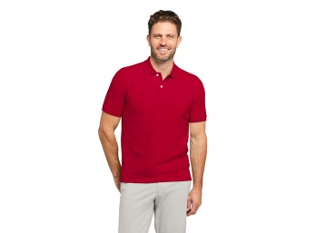 Three Lands End Mens Mesh Polo Shirts Red XX-Large