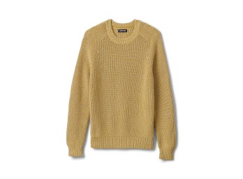 Lands End Mens Cotton Drifter Crew Sweater Golden Tan Marl XX-Large