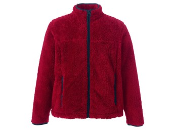 Two. Lands End Mens Red Sherpa Fleece Jackets - Warm Stylish