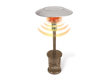 Sun Joe SJPH1500E-P2 5118 BTU Remote Controlled Water-Resistant Electric Indoor/Outdoor Patio Infrared Heater w/Wall Mount Bracket