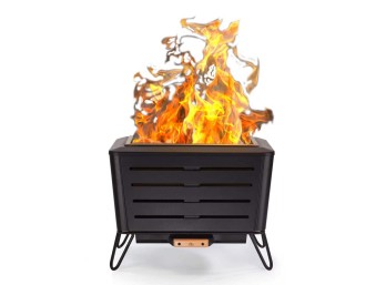 TIKI 21.5 in. Retreat Smokeless Fire Pit Metal Black
