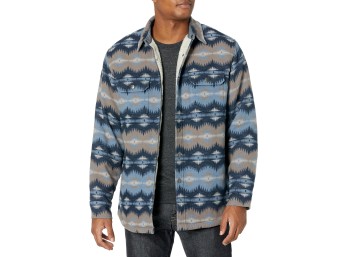 Pendleton Men's Sherpa Lined Shirt Jacket, Harding-Grey Mist, XX-Large