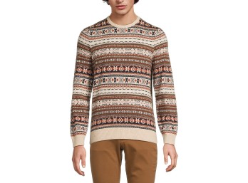 Two Naadam Men's Fair Isle Wool & Cashmere Sweaters - Oatmeal - Size XXL