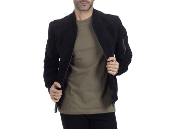 Frye Men's Zip up Suede Jacket - Black - Size XXL