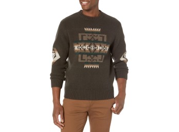 PENDLETON Men's Chief Joseph Lambswool Crew, Chief Joseph-Brown, XXL