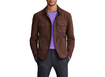 Polo Ralph Lauren Men's Suede Shirt Jacket - Cooper Brown - Size XXL