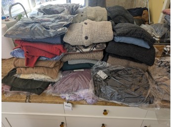 Large Group of Men's Designer Sweaters, XL and XXL