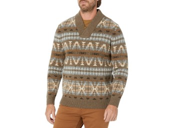 Pendleton Men's Lambswool Pullover, Summit Peak-Tan, XX-Large