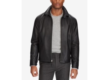 Polo Ralph Lauren Maxwell Lambskin Leather Zip Jacket, XL