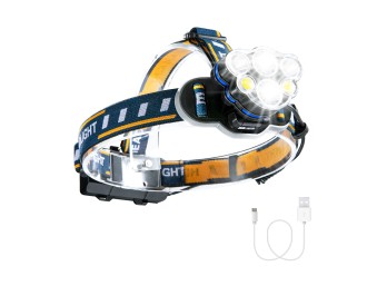 Nine Consciot Headlamp Rechargeable, Super Bright Waterproof Headlight Flashlights