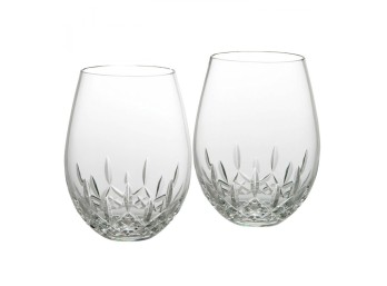 Waterford Lismore Essence Stemless Deep Red Wine Glass, Set Of 6