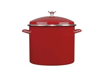 Cuisinart Enamel Stockpot with Cover, 16-Quart, Red