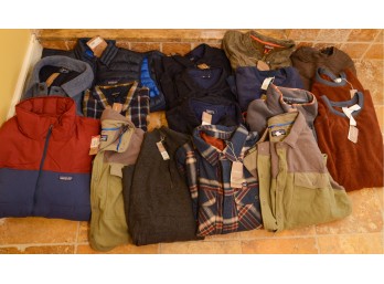 Large Group of Patagonia Shirts, Jackets, Vests.