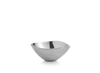 Two Nambe Mini Tri-Corner Dip Bowls