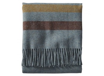 PENDLETON Eco-Wise Wool Easy Care Throw, Shale Stripe