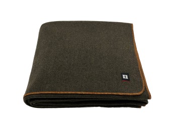 EKTOS Military 100 Percent Wool Blanket, 66' x 90', Army Surplus (Olive Green, Twin Size)