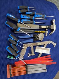 Claw Hammer, Saw With Blades, Metal Files, NEIKO Master Magnetic Screwdriver Set, Torx T Series Set