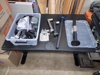 ROL Ergo Standing Black Metal Desk Table Work Bench Station S650 Heavy Duty Industrial