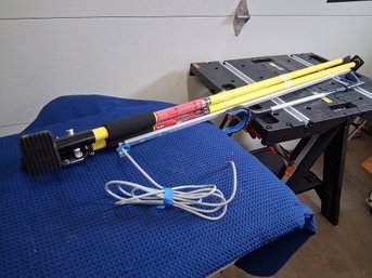 2 Quick Support Rods 5'3' To 10', Long LED Light For Damp Places, Grip In Grabber, Small Bk Rod